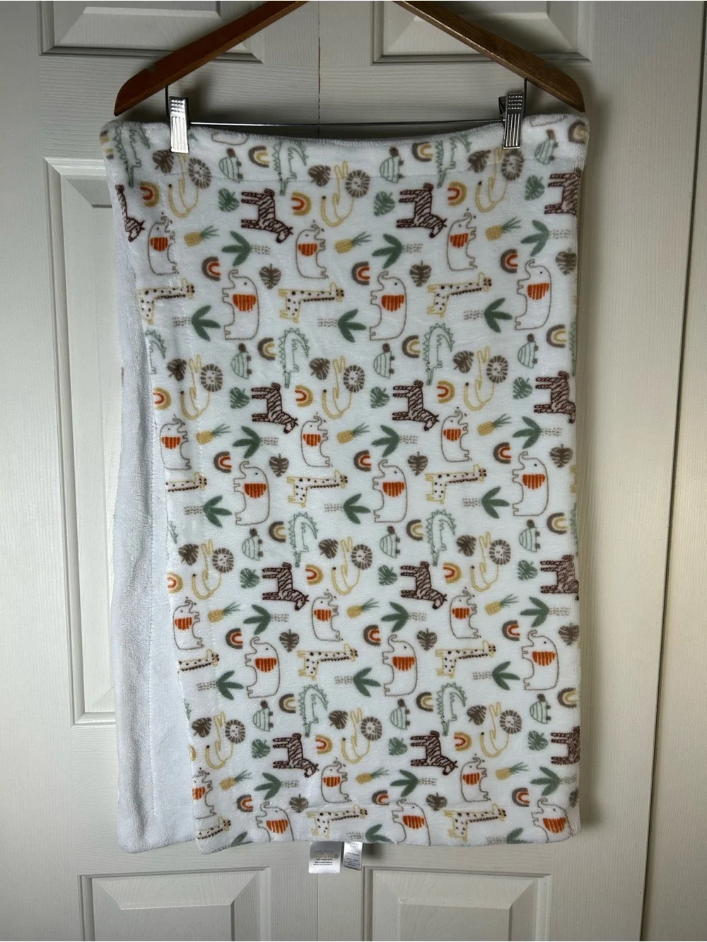 Modern Baby Safari Animals Baby Blanket Zebra Rainbow Elephant Giraffe Turtle